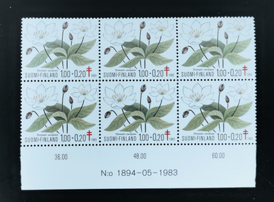 1983 Tuberkuloosi 1mk+0,20mk numerokuusilo **