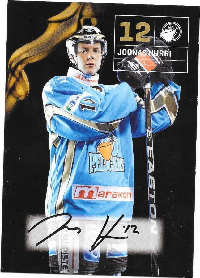 2010-11 Pelicans TeamIssue #12 Joonas Hurri