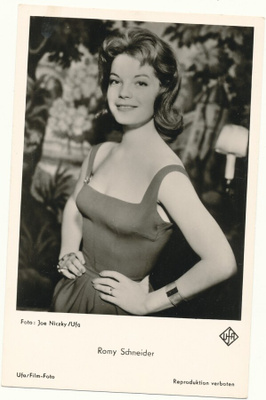 Filmitähti ROMY SCHNEIDER - vanha kortti