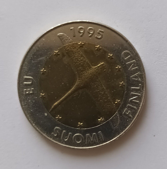 10 markkaa, EU 1995, Joutsen, 2 kuvaa