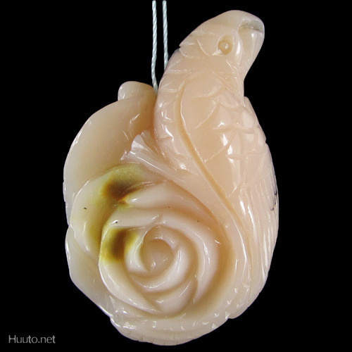Opaali papukaija riipus 20g 6.8cm vaalea nektariini