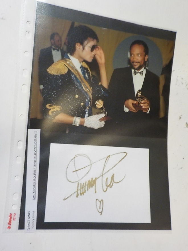 QUINCY JONES NIMIKIRJOITUS + VALOKUVA