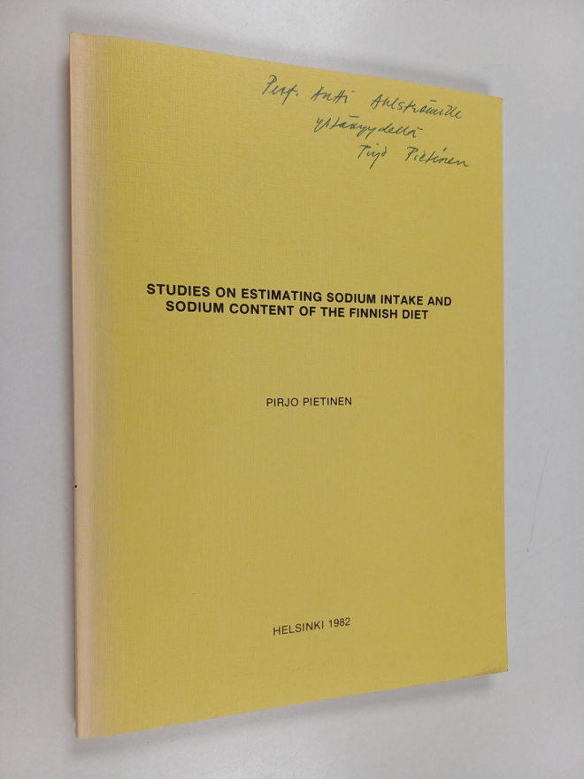 Pirjo Pietinen : Studie son estimating sodium intake and ...