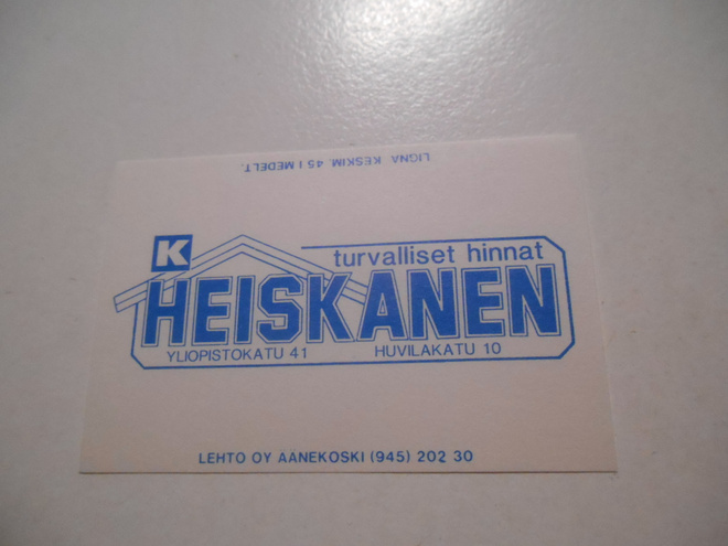 TT Etiketti K Heiskanen