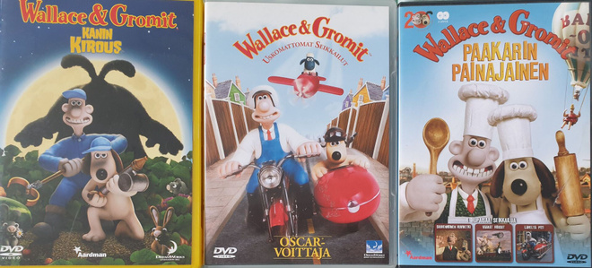 WALLACE & GROMIT  3 KPL DVD