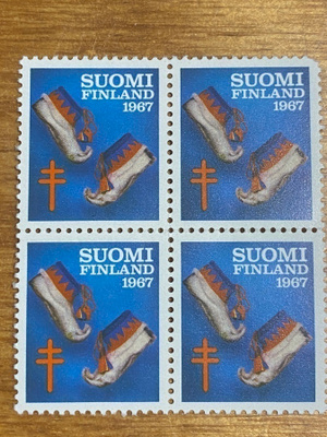 JOULUMERKKI 1967 LAPINTOSSUT NELIÖ**