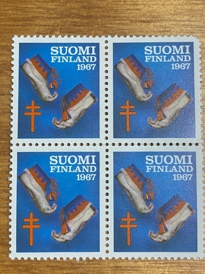 JOULUMERKKI 1967 LAPINTOSSUT NELIÖ**