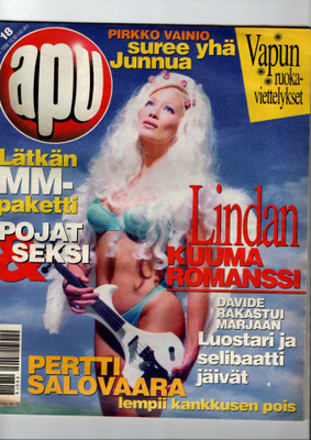 Apu n:o 18 1998 Linda. Marja & Davide. Pirkko. Jorma. Jokeri