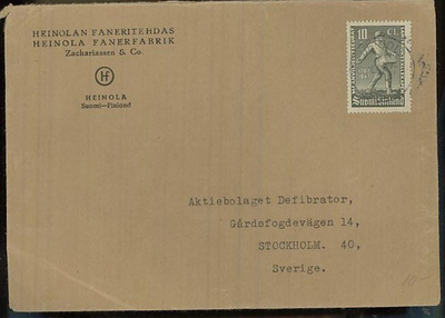 1947 maanviljely kirje Ruotsiin