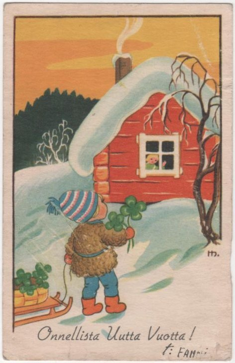 Helga Sjöstedt: Uuden vuoden kortti (1944)