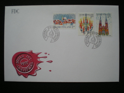 FDC Joulupostimerkit 31.10.1997 - LaPe 1406-1408
