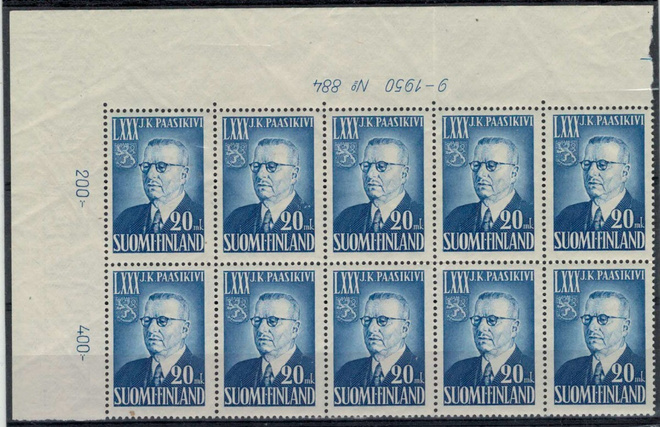 1950 Paasikivi nro-10lö ++