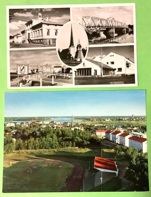Tornio vesitornista keskustaan, Oulun toripolliisi postimerk