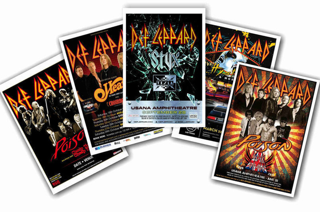 DEF LEPPARD -- juliste setti A4 x 5 (mm. UPEA lahja !!) #1