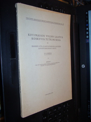 Kotimaisen viljan laatua koskevia tutkimuksia VI (1 p. 1933)