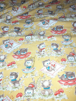 Retrot kissa verhot 160x116cm