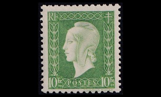 Ranska 725 ** Marianne Dulac 10 Fr (1945)