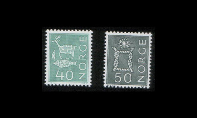 Norja 572-3 ** Käyttösarja (1968)