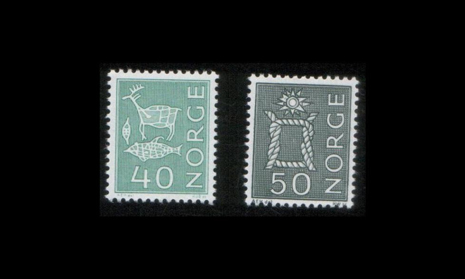 Norja 572-3 ** Käyttösarja (1968)