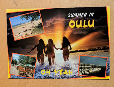 Oulu, monikuva , kesällä, kulkenut 1991