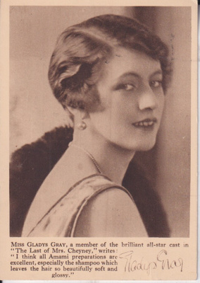 Miss Gladys Gray, star, filmitähti,   e176