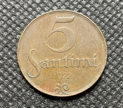 Latvia 5 Santimi 1922