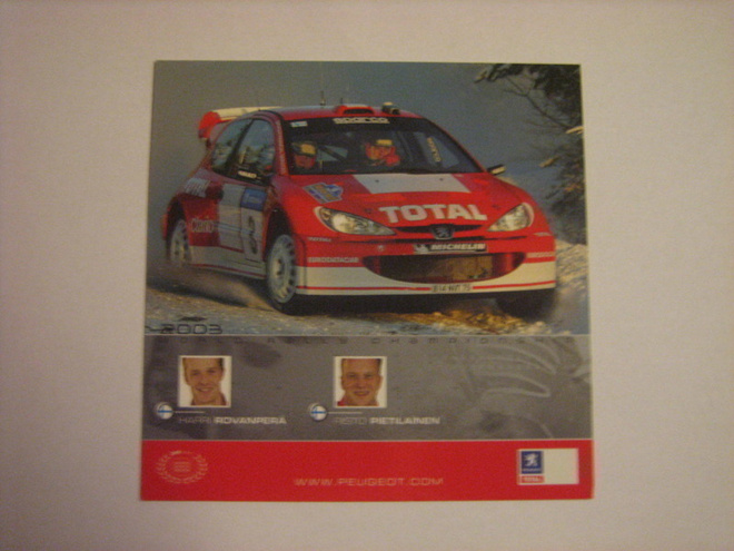 Peugeot rallikortti 4 D: Peugeot 206 WRC /Harri Rovanperä