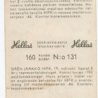 Purkkakuva Hellas Jääkiekko.sarja n:o 131JAAKKO SIREN. HIFK. - pikkukuva 2