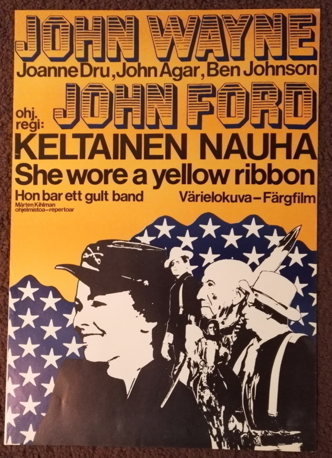 Vanha elokuvajuliste: Keltainen nauha (John Wayne)
