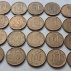 10 penniä, kaikki vuodet 1963-1982, 20 kolikkoa. Circ - pikkukuva 2