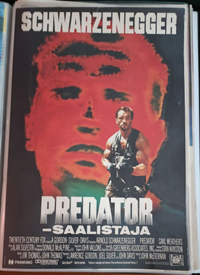 PREDATOR vanha elokuvajuliste (Arnold Schwarzenegger )
