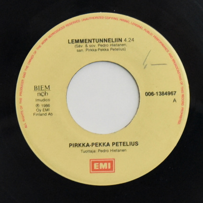 Single: Petelius, Pirkka-Pekka - Lemmentunneliin / Tulilanka