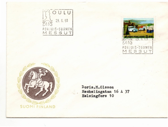OULU: Pohjois-Suomen messut (erikoisleima  29.6.1968)