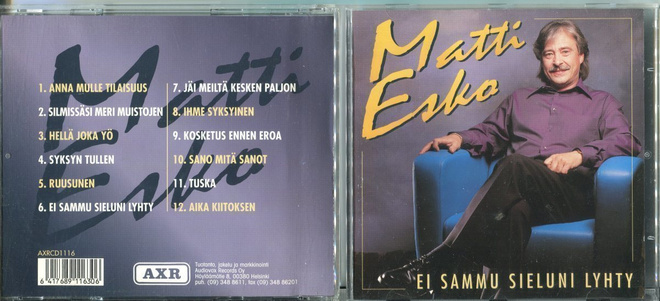 MATTI ESKO . CD-LEVY . EI SAMMU SIELUNI LYHTY