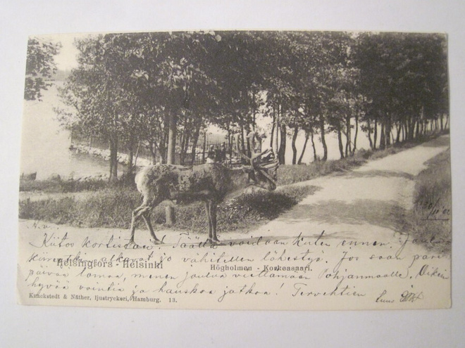 VANHA Postikortti Helsinki Korkeasaari 1902