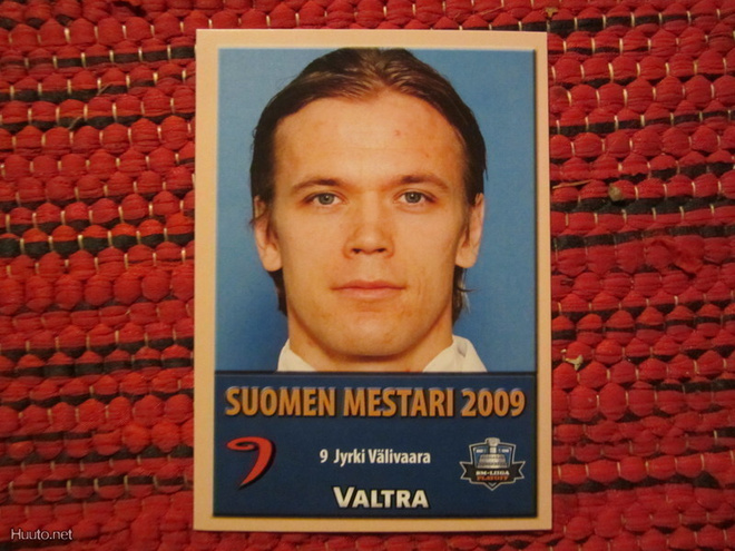 JYP SUOMEN MESTARI 2009 POSTIKORTTI JYRKI VÄLIVAARA