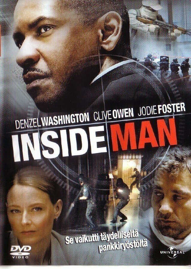 dvd, Inside Man (Denzel Washington, Clive Owen, Jodie Foster