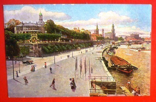 Dresden, Belvedere und Dampfschiff - Landeplatz  (K12)