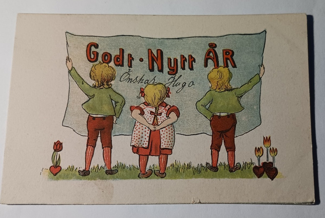 Lapset toivottavat Hyvää Uutta Vuotta, k. k-k