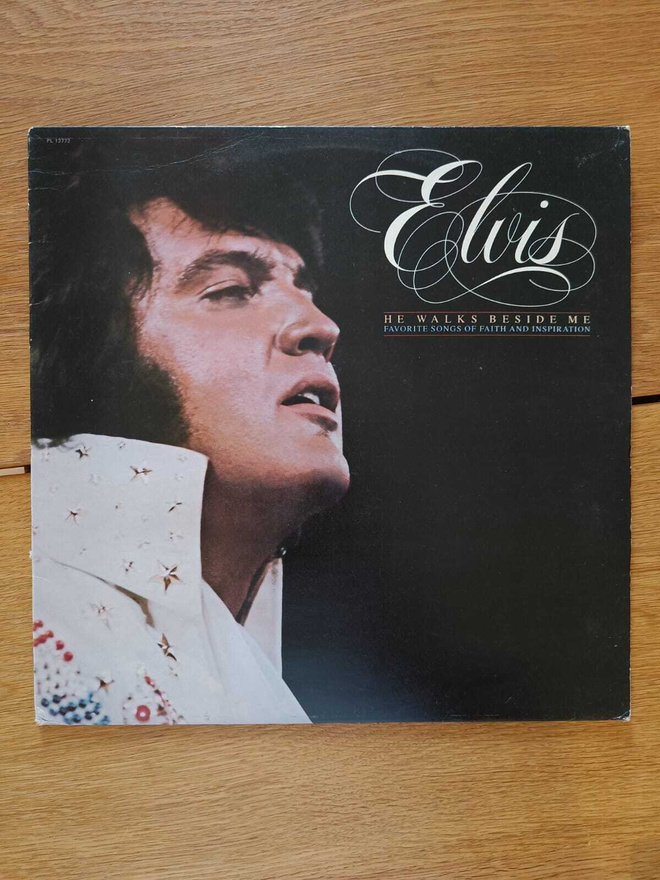 AUCTION - ELVIS HE WALKS BESIDE ME LP UK -78