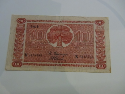 SUOMALAINEN 10 MARKAN SETELI, K 9418353