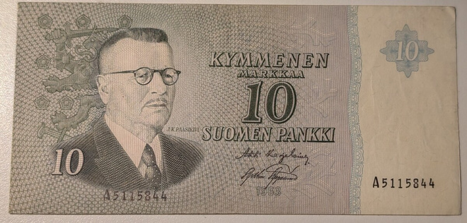 10 Markkaa 1963 ilman Litt A5115844