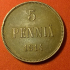 * 5 penni Cu Nikolai II 1914 *Tosi hyvä - pikkukuva 1