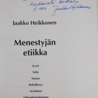 Jaakko Heikkonen : Menestyjän etiikka : arvot, valta, vas... - pikkukuva 3