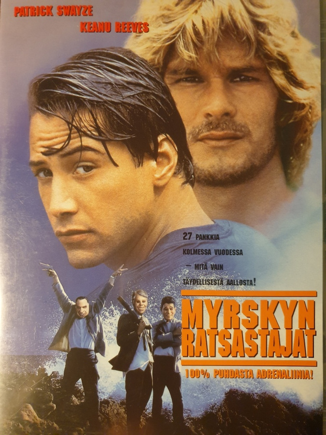 MYRSKYN RATSASTAJAT DVD (Keanu Reeves & Patrick Swayze)