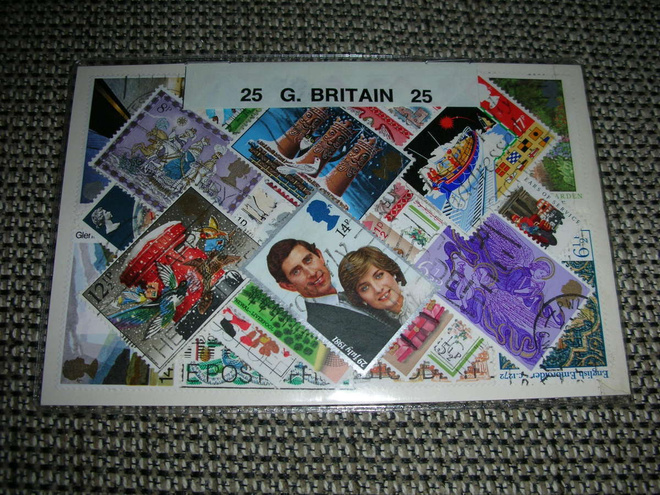 postimerkkipaketti Iso_Britannia 25 erilaista