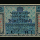 Saksa 5 Mark, Braunschweig 15.10.1918, Versio A, aUNC - pikkukuva 1