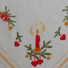 Retro joululiina Kynttilät ja joulukellot - pikkukuva 1