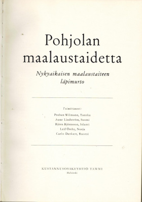 POHJOLAN MAALAUSTAIDETTA - P. WILMANN YM