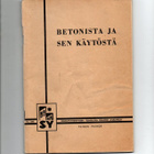 BETONISTA JA SEN KÄYTÖSTÄ. 1961 - pikkukuva 1